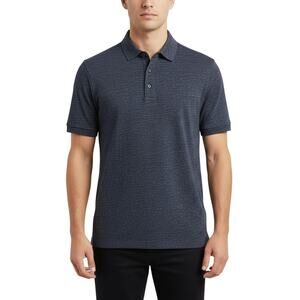 Hawker Rye Polo Shirt Navy Short Sleeve Cotton NWT Medium Tall